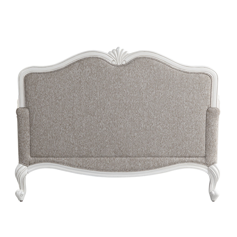 Ciddrenar - Loveseat - Fabric & White Finish - Grand Furniture GA