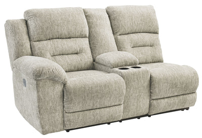 Family - Pewter - Laf Dbl Rec Pwr Con Loveseat