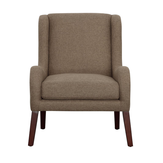 Accent Chair - Warm Latte / Chestnut Brown