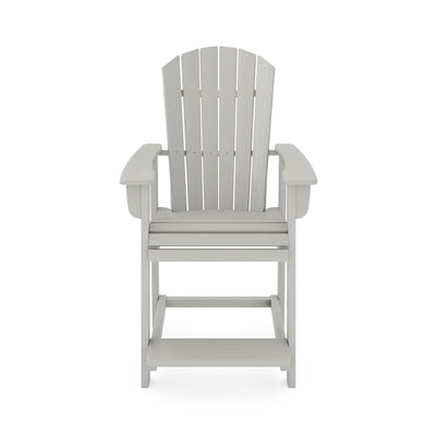 Adirondack Style Counter Chair Stylish HDPE Poly Lumber For Dining, Patio, And Garden Comfort