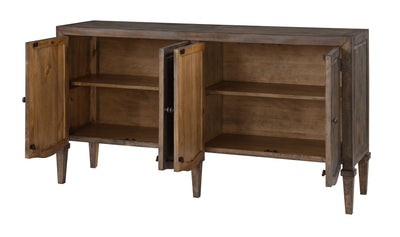 Barnaby - Four Door Credenza - Camelia Textured Brown