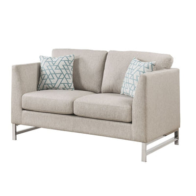 Varali - Loveseat - Beige Linen - Grand Furniture GA