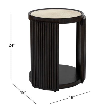 Rivera - End Table - Espresso Oak / Gold