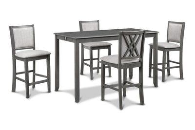 Amy - 60" Counter Table & Chairs With Storage