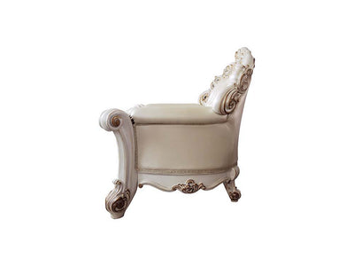 Vendom - Chair - Champagne PU & Antique Pearl Finsih - Grand Furniture GA