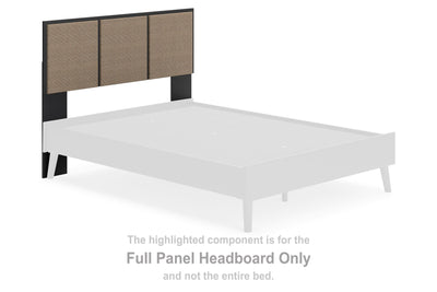 Charlang - Black / Gray - Full Panel Headboard
