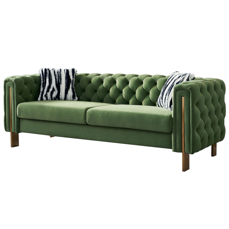 Chesterfield - Modern Tufted Velvet Living Room Sofa, 84.25&