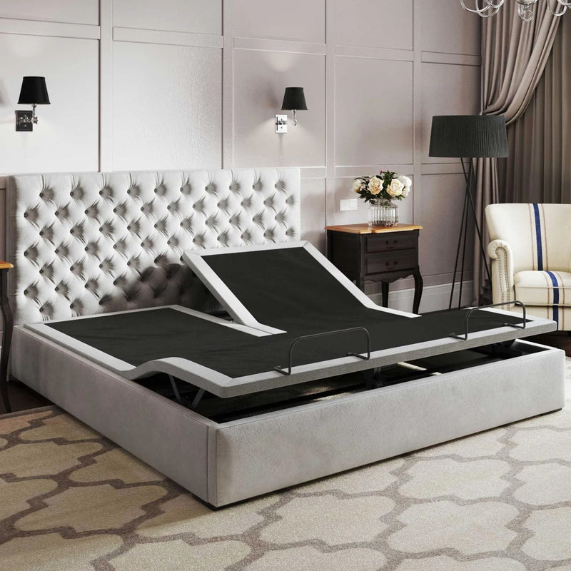 Btx - Flex Head Queen Adjustable Bed - Black / Gray