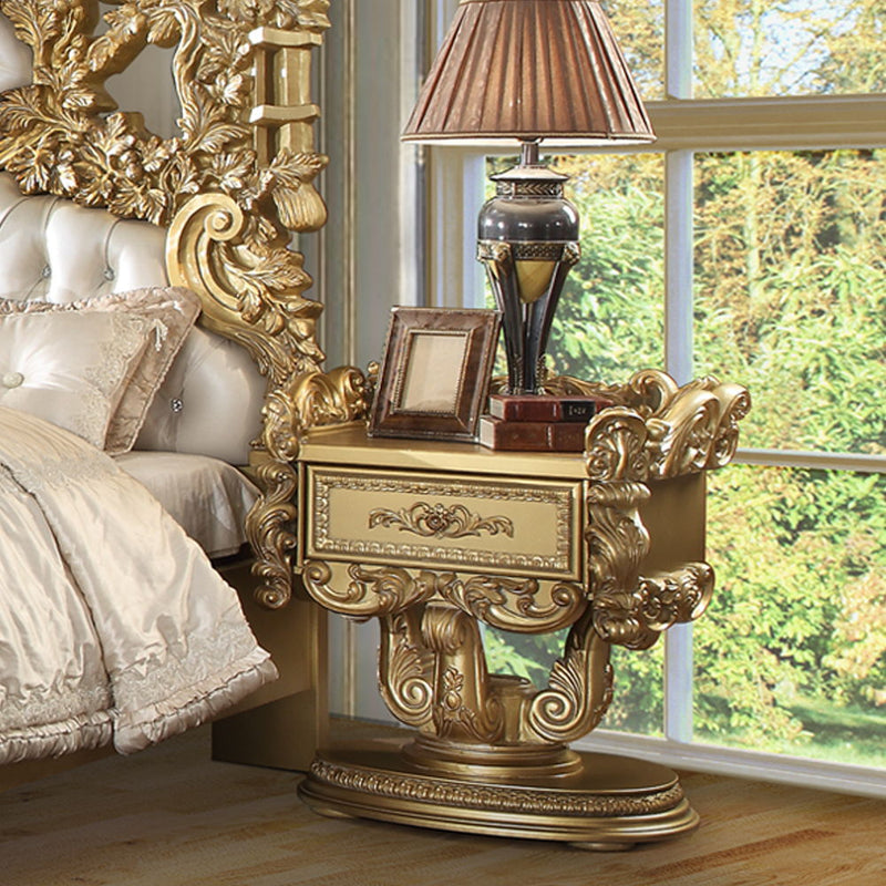 Bernadette - Nightstand - Gold Finish - Grand Furniture GA