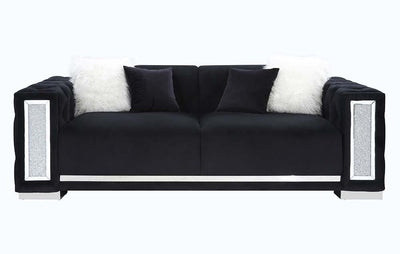 Trislar - Sofa - Black Velvet - Grand Furniture GA