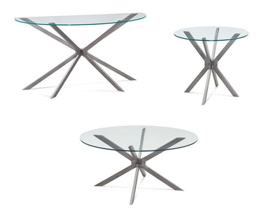 Deen - Round End Table - Gray