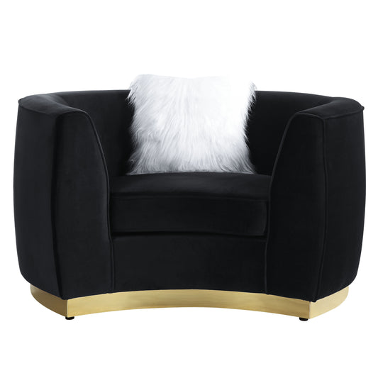 Achelle - Chair - Black Velvet - Grand Furniture GA