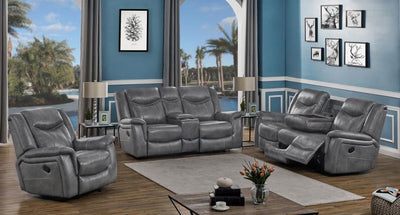 Conrad - Upholstered Padded Arm Motion Sofa Set