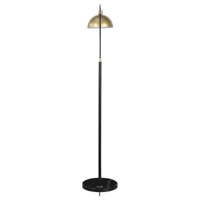 Gloria - Arched Dome Shade Metal Floor Lamp Black - Gold