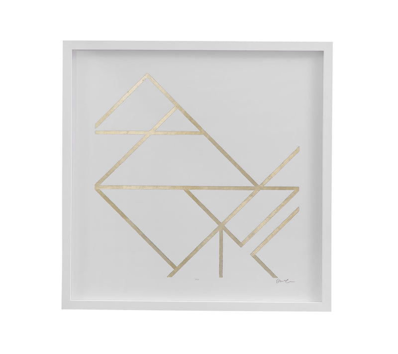 Gilded Angle - I Framed Print - White