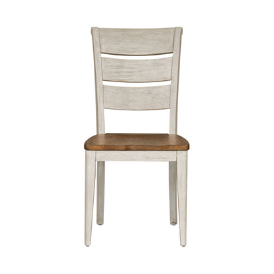 Farmhouse Reimagined - Ladder Back Side Chair - White