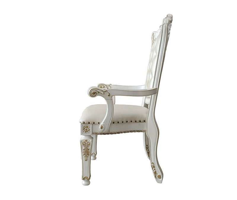 Vendom - Dining Chair (Set of 2) - PU & Antique Pearl Finish - Grand Furniture GA