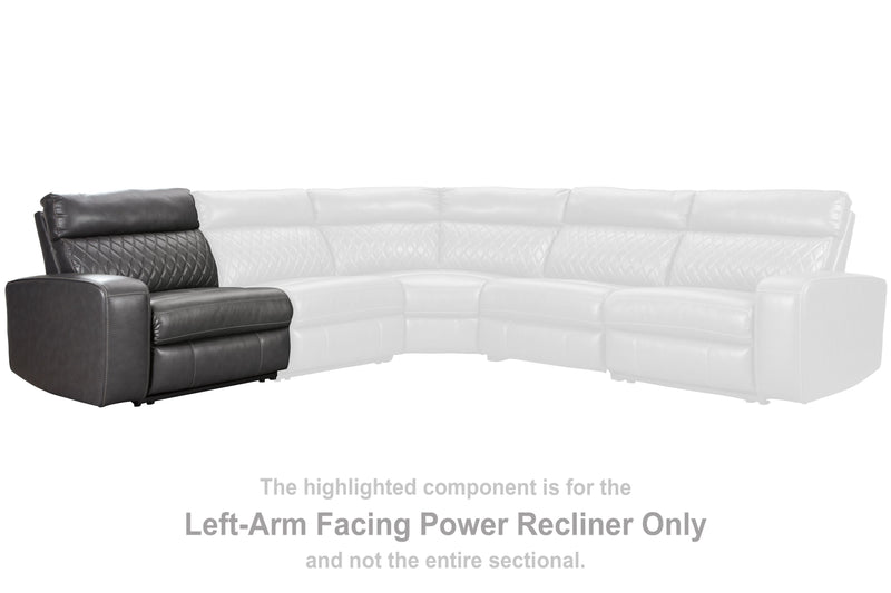 Samperstone - Gray - Laf Zero Wall Power Recliner