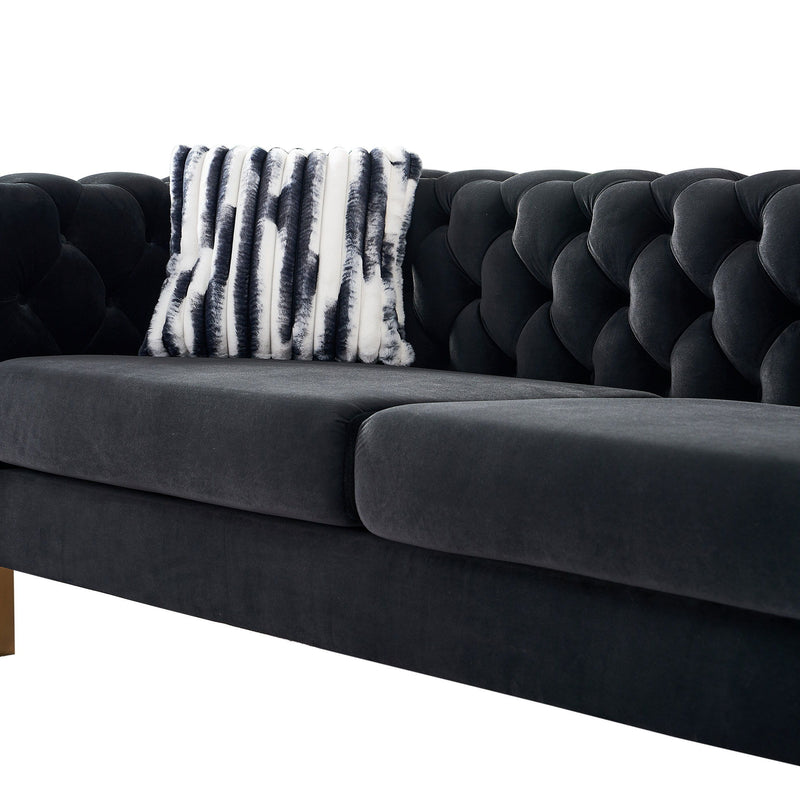 Chesterfield - Modern Tufted Velvet Living Room Sofa, 84.25&