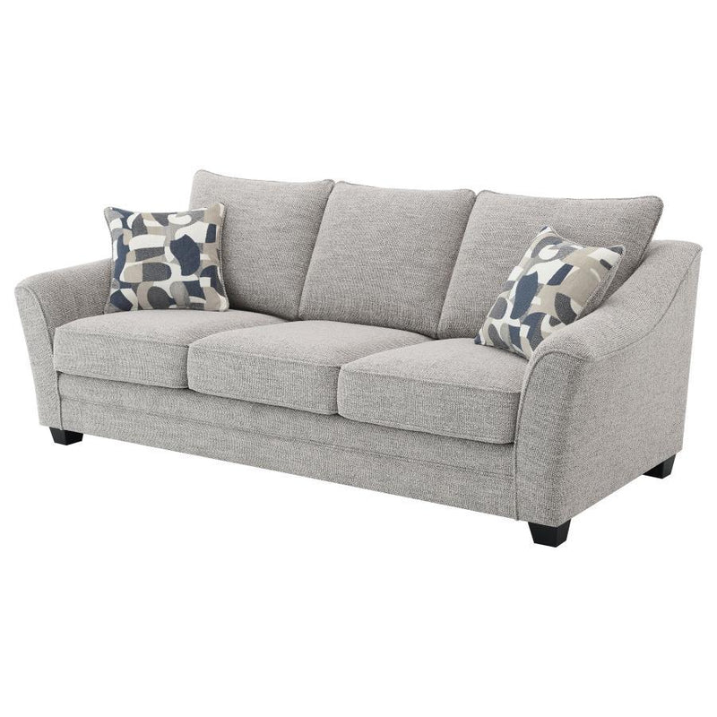 Tomkins - Boucle Upholstered Sofa - Light Gray