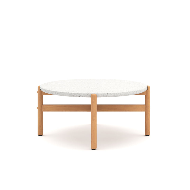 Solstice - Coffee Table With Terrazo Top - White