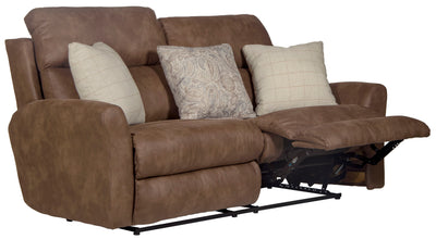 Justine - Lay Flat Reclining Loveseat - Burlap