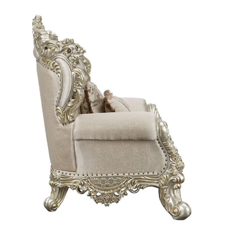 Danae - Chair - Fabric, Champagne & Gold Finish - Grand Furniture GA