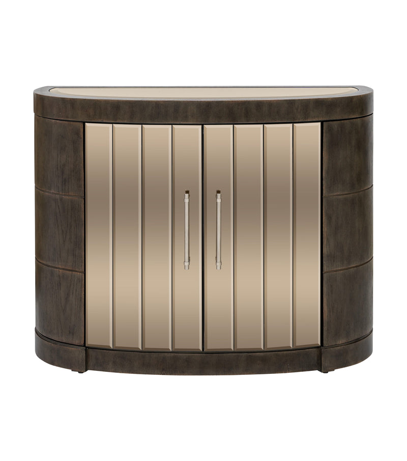 Serrano - Hall Cabinet - Rustic Oak / Bronze