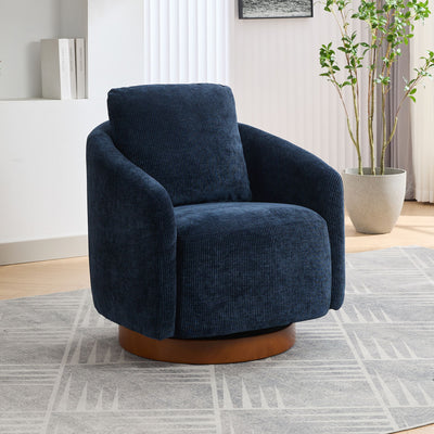 Swivel Accent Barrel Chair And Comfy Round Accent Single Sofa Chair, 360 Degree Club Chair, Lounge Armchair For Living Room Bedroom Nursery