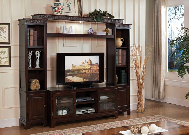 Halden - Entertainment Center - Merlot - Grand Furniture GA