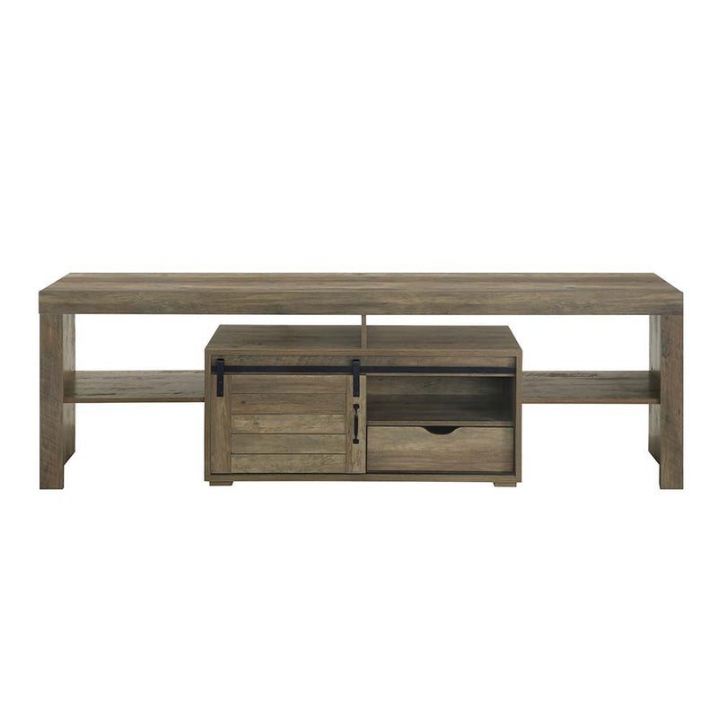 Wasim - TV Stand - Rustic Oak Finish - Grand Furniture GA