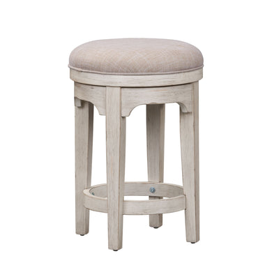 Farmhouse Reimagined - Console Swivel Stool - White