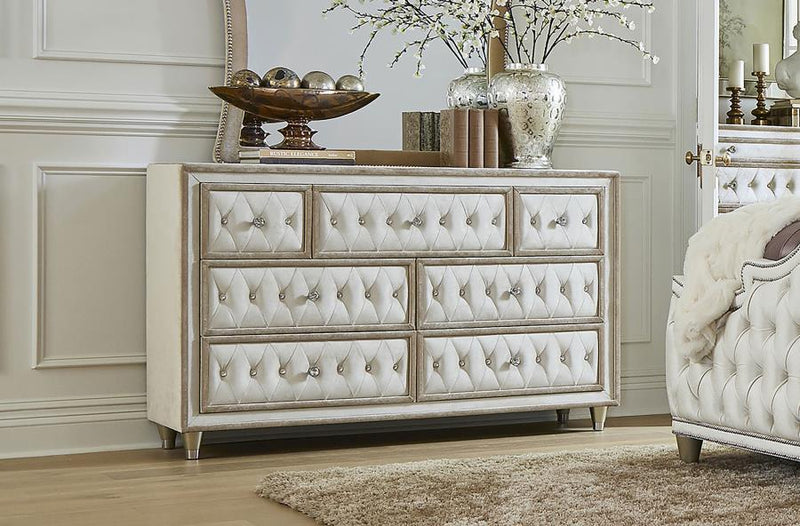 Antonella - 7-Drawer Upholstered Dresser