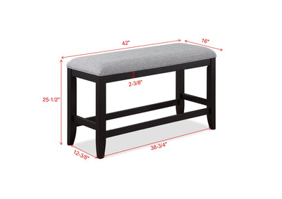 Frey - Counter Height Bench - Black - Grand Furniture GA