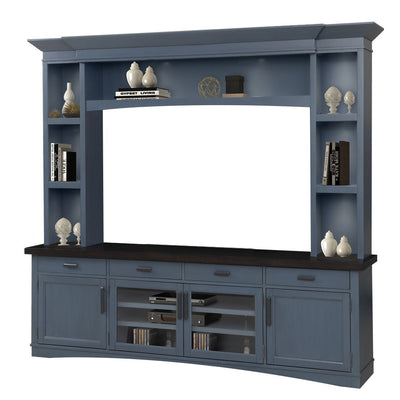 Americana Modern - TV Console with Hutch and LED Lights