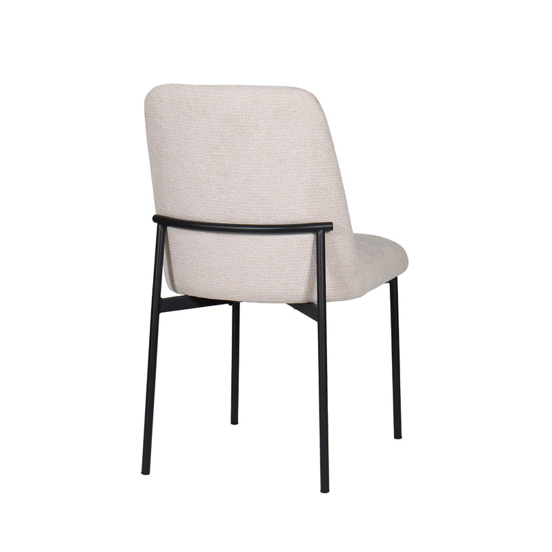 Erik - Side Chair With Metal Frame (Set of 2) - Beige / Black