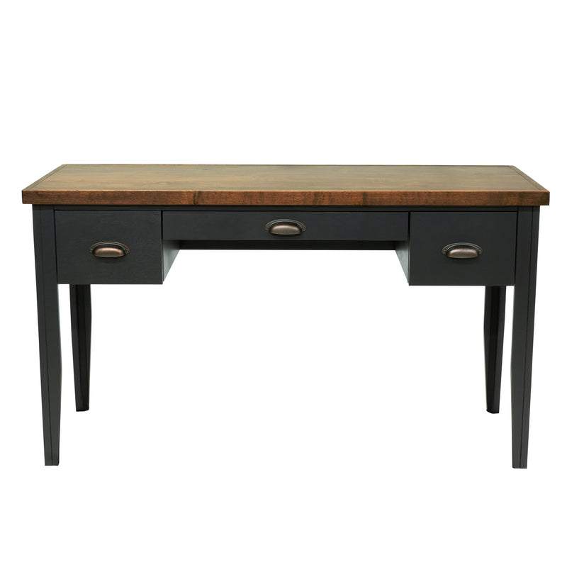 Essex - 53" Writing Desk - Black And Whiskey