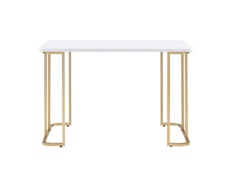 Estie - Writing Desk - White & Gold Finish - Grand Furniture GA