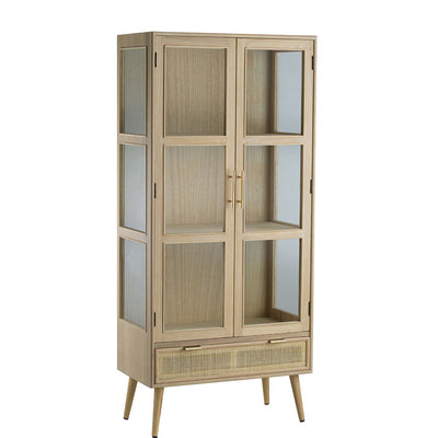 Tall Wooden Cabinet - Brown