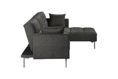 Duzzy - Sectional Sofa - Dark Gray Fabric - Grand Furniture GA