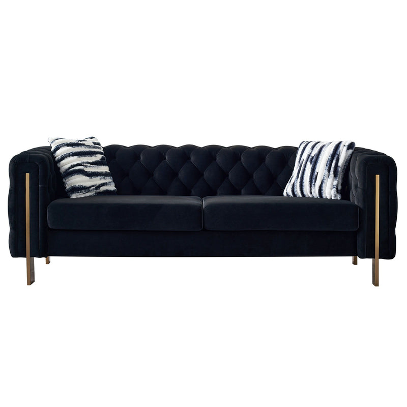 Chesterfield - Modern Tufted Velvet Living Room Sofa, 84.25&