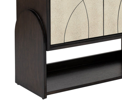 Rivera - Bar Cabinet - Espresso Oak / Gold