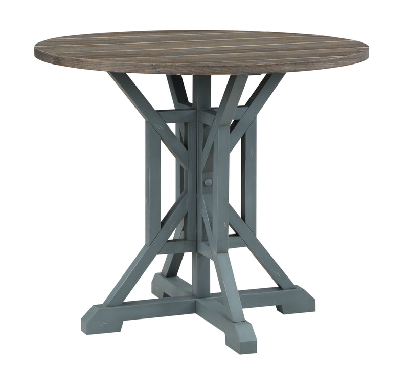 Bar Harbor - Round Counter Height Dining Table - Blue