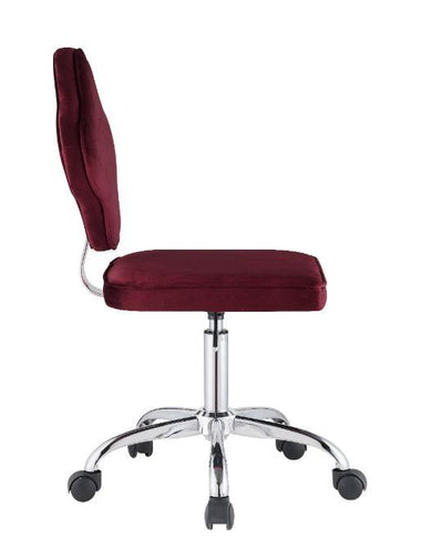 Clover - Office Chair - Red Velvet - Grand Furniture GA