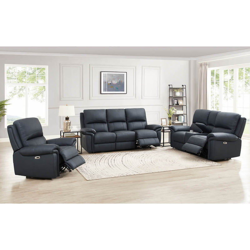 Monica - Power Zero Gravity Reclining Sofa - Gunmetal