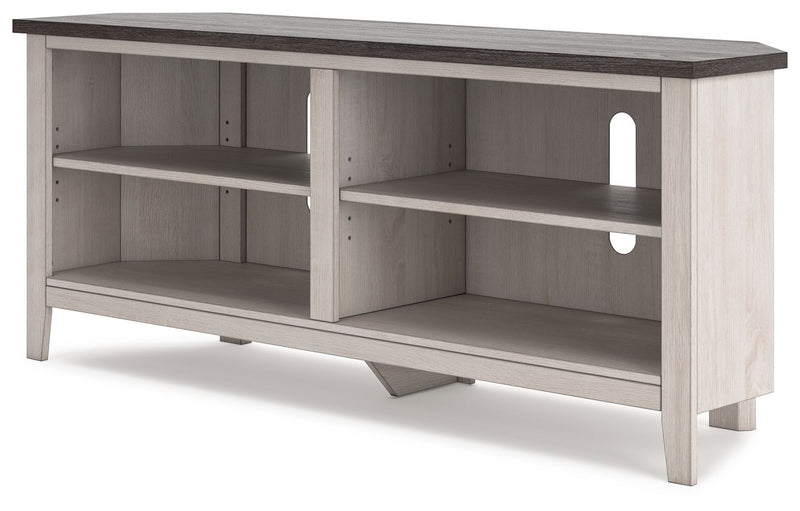 Dorrinson - Two-tone - Medium Corner TV Stand