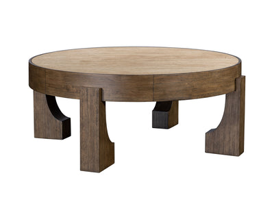 Canyon - Cocktail Table - Espresso / Travertine