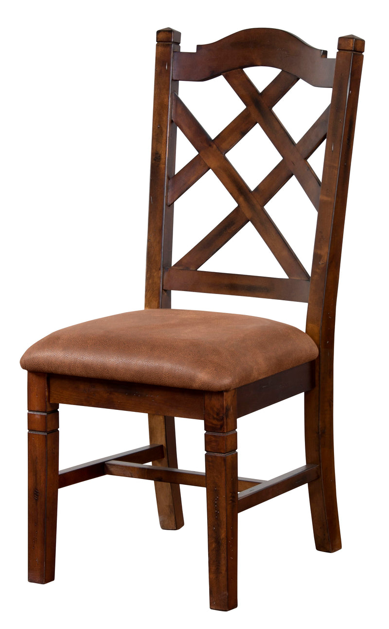 Santa Fe - 41" Double Crossback Chair - Dark Brown