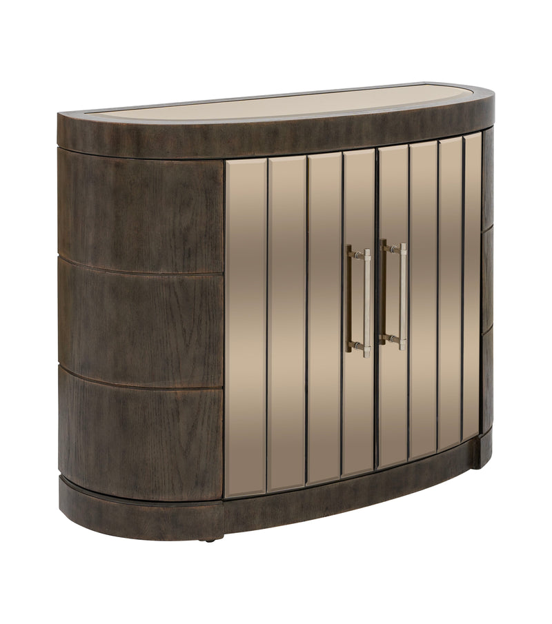 Serrano - Hall Cabinet - Rustic Oak / Bronze