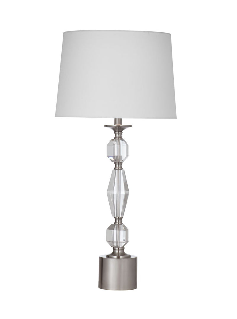 Bella - Table Lamp - Clear / Brushed Silver